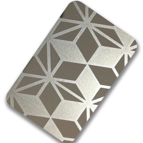Mirror Etched Stainless Steel Sheet SS Decoration plate 2000mm Width