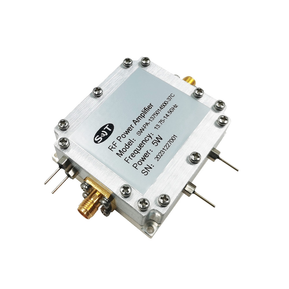 13.75-14.5 ГГц Модуль Усилителя RF Ku Band PSat 50 дБм Усилитель микроволнов для военной связи