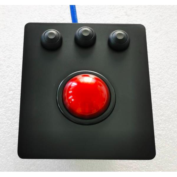 Материал нержавеющей стали красной промышленной мыши трекбола водоустойчивый Vandalproof