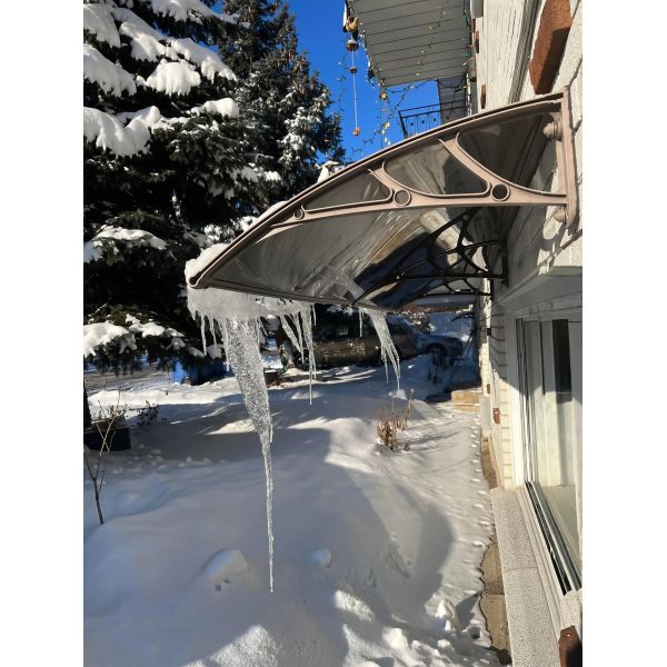 Polycarbonate Sail Material PC Canopy Featuring 600 800 1000 1200 1500mm Length Black Grey Bracket Providing Protection for Outdoor Business Environments