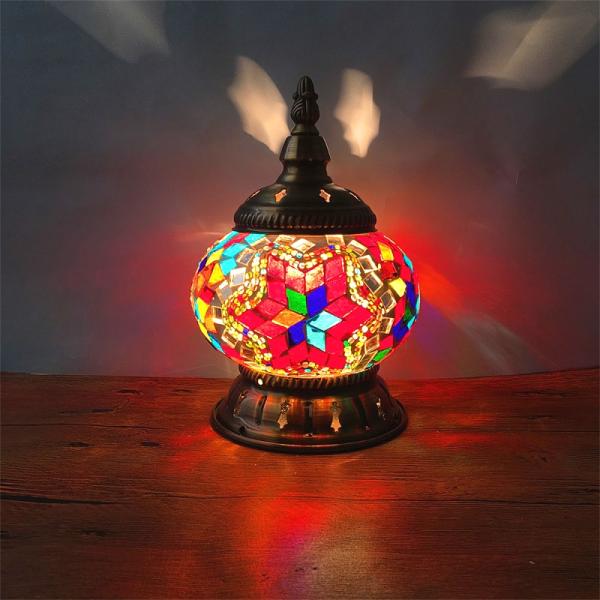 Retro ethnic style bedroom bedside night light restaurant cafe bar Turkish nightstand light(WH-VTB-04)