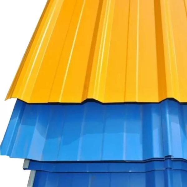 Chapa de telhado de metal corrugado Ppgi Aço galvanizado pré-pintado 0,8 mm 1250 mm