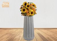 Cinza geado de 2 potenciômetros de flor da fibra de vidro das plantas dos tamanhos areia natural artificial