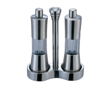 Шейкер и мельница соли и перца нержавеющей стали, коммерчески шведский стол поставляют установленные бутылки вкуса 2 частей с ручкой