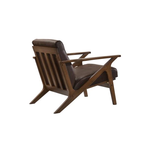 Do estilo moderno meados de madeira de borracha contínuo do século da poltrona da mobília antiga único sofá