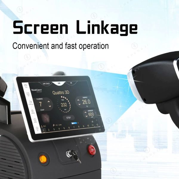 Máquina de depilación láser de diodo de 10/16 barras de 600W-2000W con dimensiones de 128x53x66 para depilación rápida