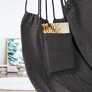 Hammock Chair Hanging Rope Swing - Max 500 Lbs - 2 Cushions Included - Steel Spreader Bar with Anti-Slip Rings