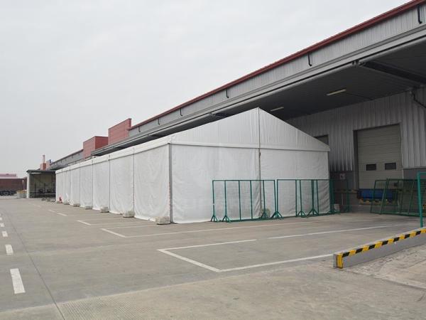 Double PVC Aluminum Warehouse Storage Tent Anti UV 102km/H Wind Load