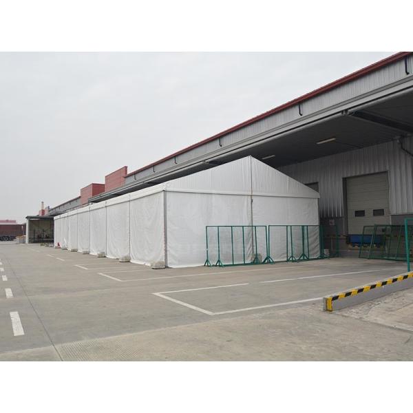 Double PVC Aluminum Warehouse Storage Tent Anti UV 102km/H Wind Load