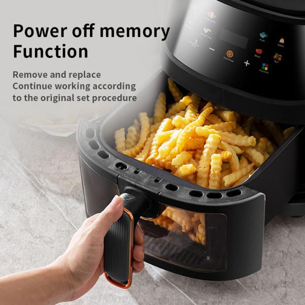Intelligence Digital Electric Air Fryer with 8L Capacity and Stainless Steel Material