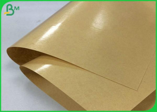 Papel de embalagem revestido da carne do PE à prova de graxa da cor de Brown do estilo da polpa do Virgin