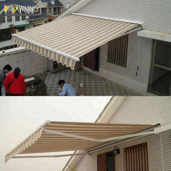 Customized Outdoor Sun Shade Aluminum Awning Half Cassette Canopy Retractable Arm Awning