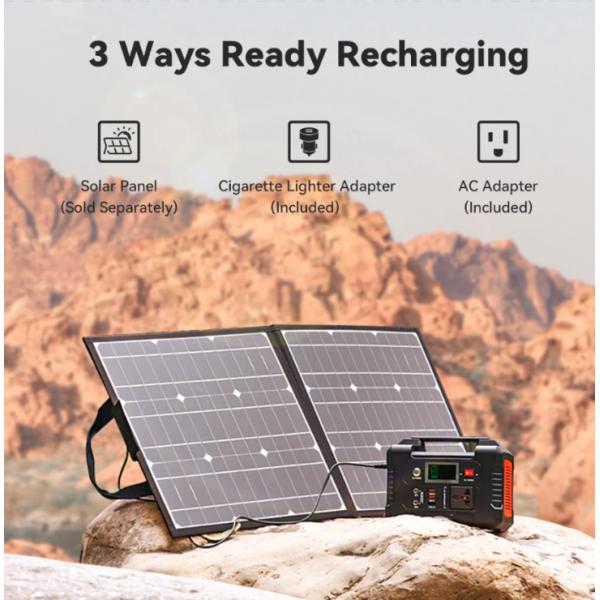 Small 200W Lithium Energy Storage Station Outdoor Power Bank Back Up Portable Solar Generator
