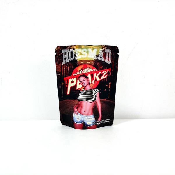 Bolsas de plástico de color 3.5g de Mylar ziplockk de nuevo cierre Bolsas de embalaje de alimentos secos impresos a medida