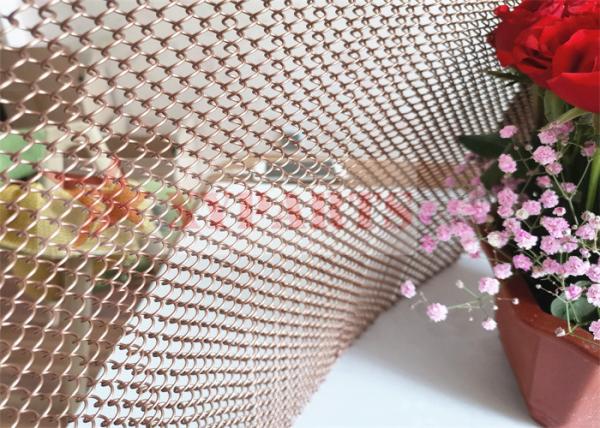 6mm Wire Mesh Curtains Decoration Light Weight Flexible Aluminum Chain Link Coil Metal Shower