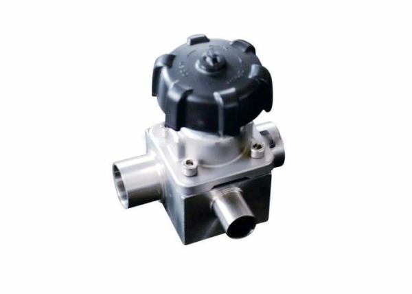 AISI 316L  3 Way Sanitary Diaphragm Valves 3/4'' To 3''  With Butt - Weld Ends