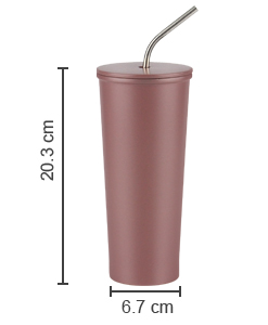 Custom Logo Coffee Vacuum Tumbler Bottle Mugs With Straw