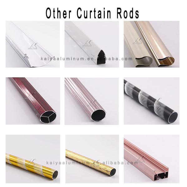 Customized Color Curtain Rod Pole For Living Room Curtain Rail Track With PC Certificate