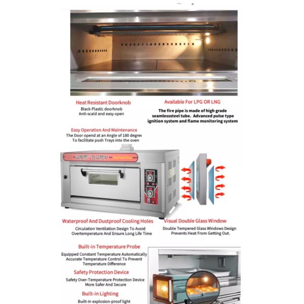 Многофункциональная пиццерия с газовой печью на 9 поддонов для коммерческой выпечки пшеничных изделий