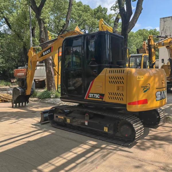 Excavadoras usadas SANY 75C com alta qualidade e baixo preço em venda quente em Shanghai