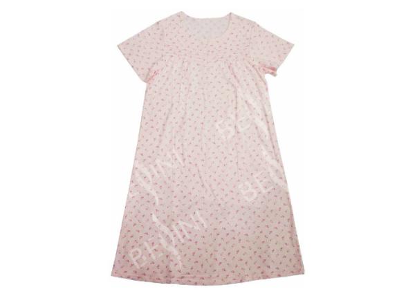 Oversized Ladies Cotton Nightgowns , Button Down Pajama Dress Short Sleeve