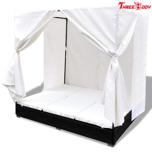 Comfortable Outdoor Furniture Sofa , Cream White Outdoor Garden Furniture Lounge Sofa