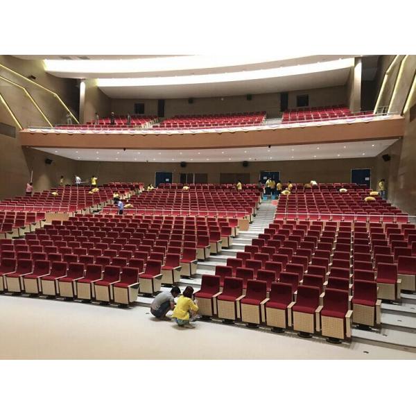 Fixed Plywood Modern Trainning Room Chairs With Single Leg Floor Mounted