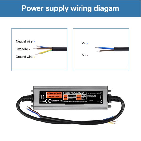 IP67 Smps Transformer LED Strip Light Parts 200W Switching Power Transformer