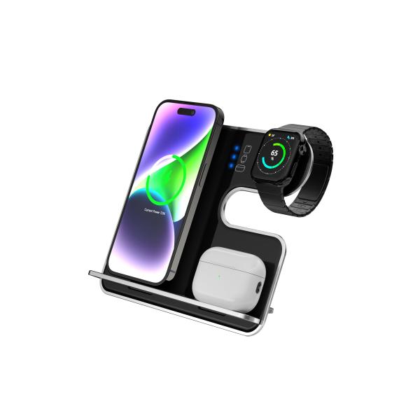 9V2A Input Bracket Carregador sem fio 15W/10W/7.5W/5W Carregador pad antiderrapante com luz colorida RGB