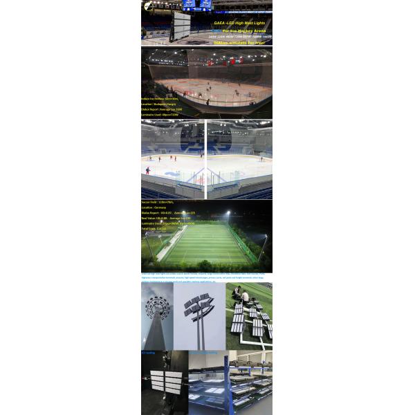 освещение приведенное рангоута 76800льм 480В 165льпв высокое для теннисного корта