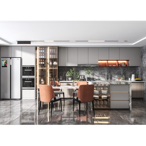 Minimalist Modern Kitchen Cabinet Classic Style With Artificial Stone Countertop