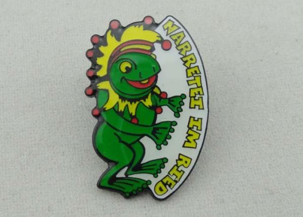 Narretei IM Ried Collecting Soft Enamel Pin Badges With Black Nickel Plating