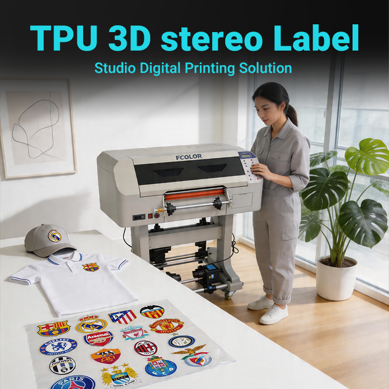 Single Head UV DTF Printer with Epson I3200-HD Printhead for 3D Label, TPU Thick Label & Domed Sticker Production