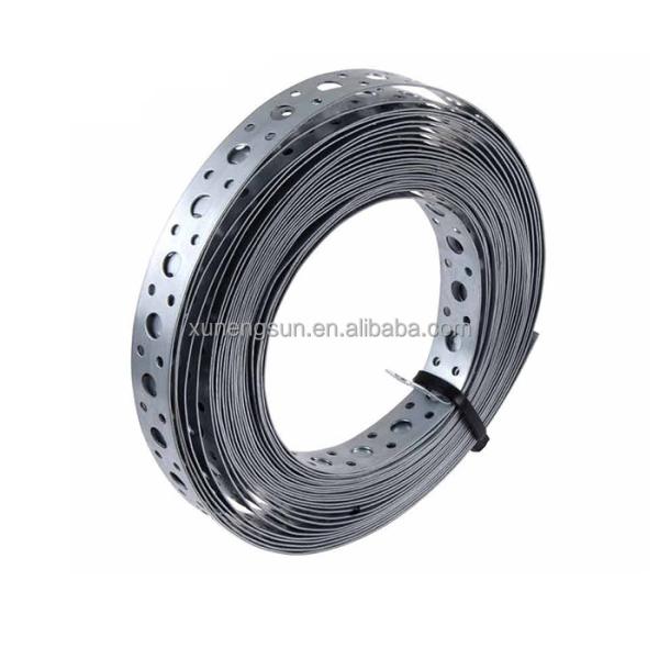 Custom Dimensions Galvanized Steel Plumber's Tape with Machined Perforated Straps