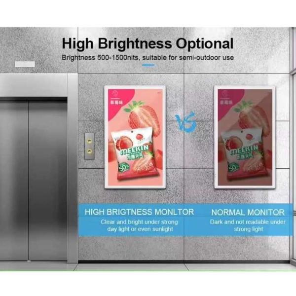 65 Inch Wall Mounted Digital Signage with 3840x2160 Resolution and Customizable Color for Advertising Display
