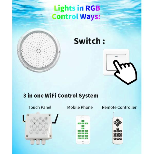 Установленная контрольная поверхность WiFi света бассейна RGB прочная конкретная