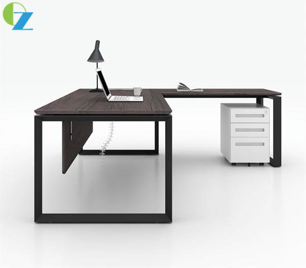 Mesa de gabinete executivo da pessoa da melamina uma em forma de L para o gerente