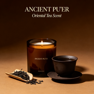 Ancient Pu'er Scented Soy Candle Chinese Tea Aromatherapy Home Fragrance Gift