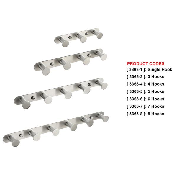 Wall Mounted Stainless Steel Robe Hooks With Mirror Polishing Finish
