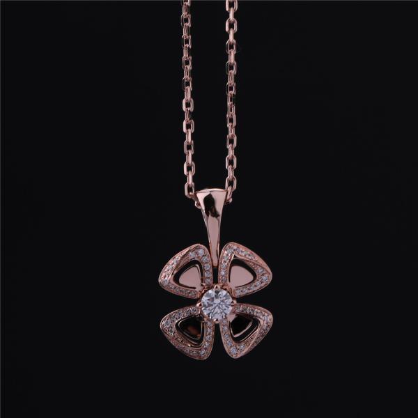 Ensemble élevé de luxe des bijoux 18K Rose Gold Pendant de collier de l'Italie Fiorever