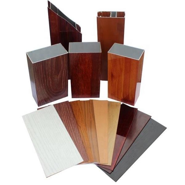 6063 T5 Powder Coating Anodizing Wooden Color Aluminum Profiles For Windows And Doors ISO Certified