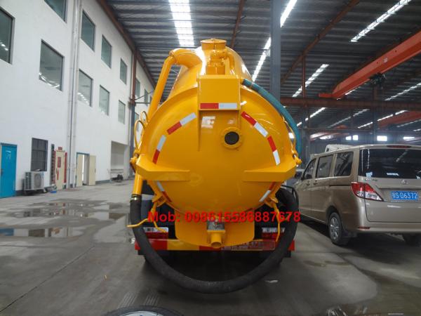 Custom 4000L Septic Tank Truck Sewage Suction Vehicle 4x2 Drive Type 95hp