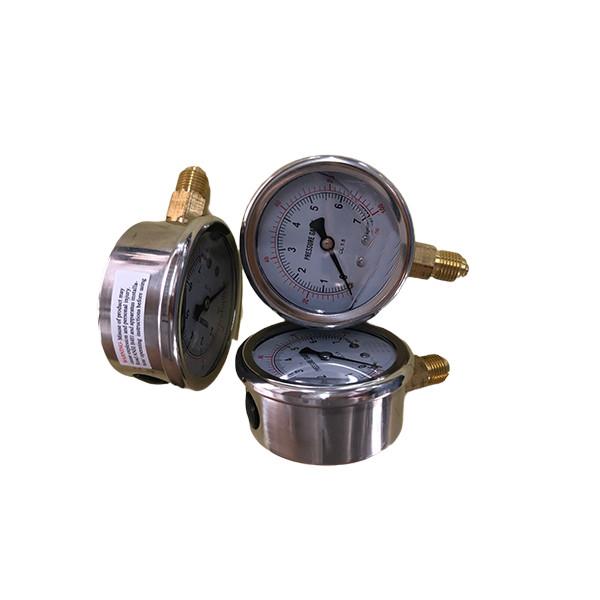 100kpa 63mm Oil Compund Gauge 1/4 BSPT Compound Gauge Pressure Measurement
