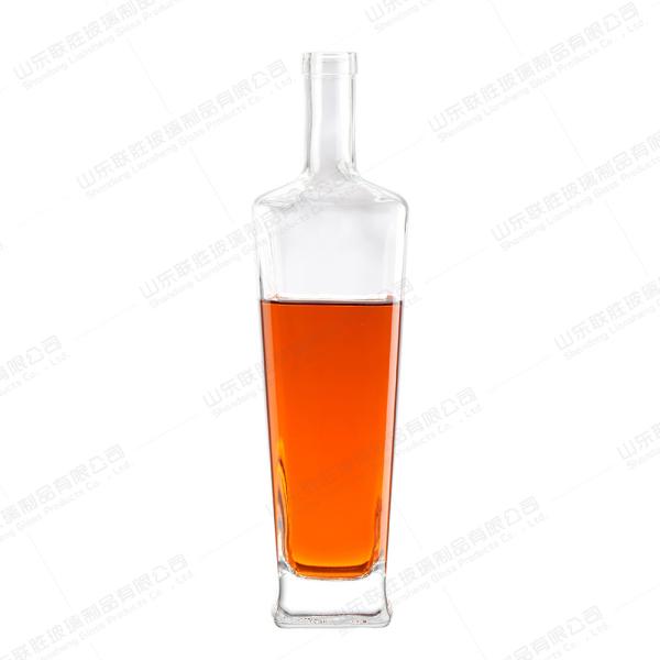 750 ml garrafa de vidro quadrada para gin uísque vinho vodka material saudável livre de chumbo