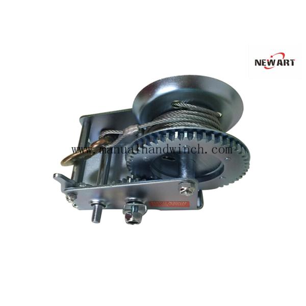 Steel 2500 LB Lightweight Hand Winch , Marine Trailer Winch For Boat