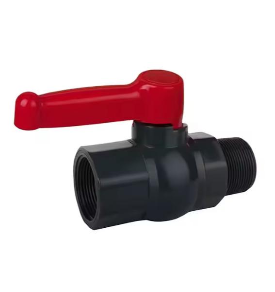 Kran PVC Ball Valve Threaded Irriagtion Adapter PVC Pipe Joint Customized With 1/2 Plastic Stop