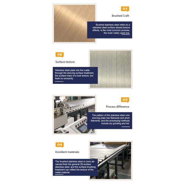 0.5mm-8mm 201 Brush Stainless Steel Metal Plates