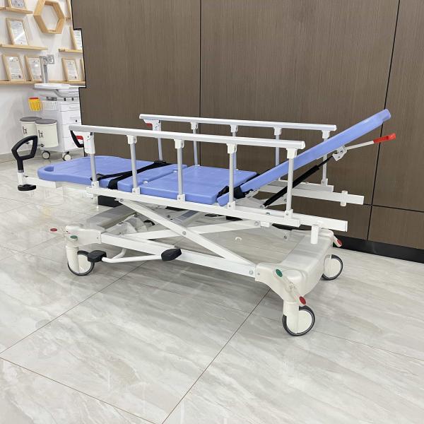 Гидравлическая носилка Hгоспитальное оборудование Медицинское оборудование Пациентская тележка складной перила Перевозка инвалидной коляски b