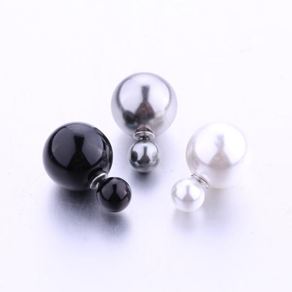 Hot Selling Paragraph Candy Color Round Ball Earring Double Side Shining Stud Earrings Big Acrylic Earrings For Women