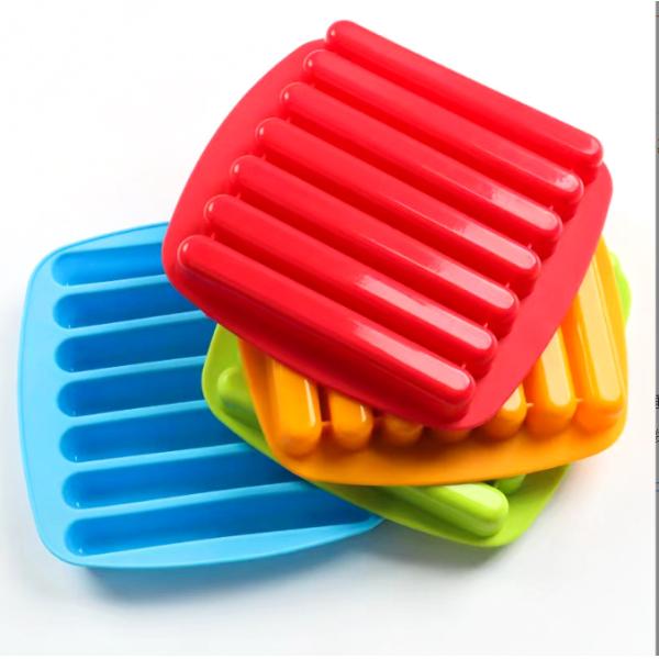 Multiple-color Ice Stick Mould 7 Cavity Silicone Biscuits Chocolate Mold Ice Cube Tray